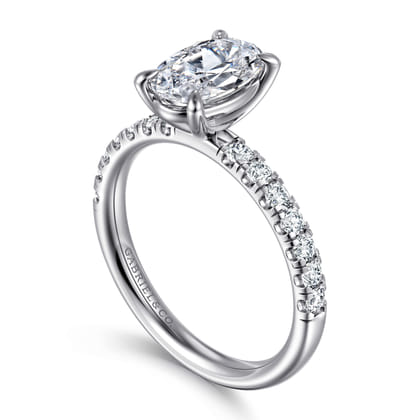 Winslow - 14K White Gold Oval Diamond Engagement Ring