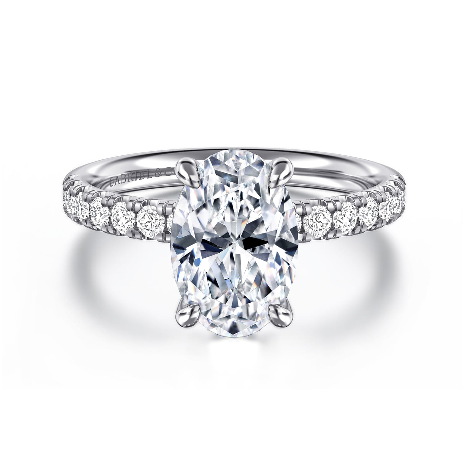Winslow - 14K White Gold Oval Diamond Engagement Ring