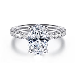 Winslow - 14K White Gold Oval Diamond Engagement Ring