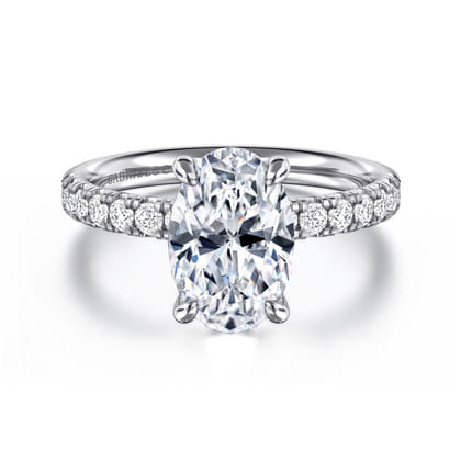 Winslow - 14K White Gold Oval Diamond Engagement Ring