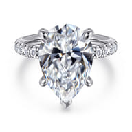 Winslow - 14K White Gold Pear Shape Diamond Engagement Ring