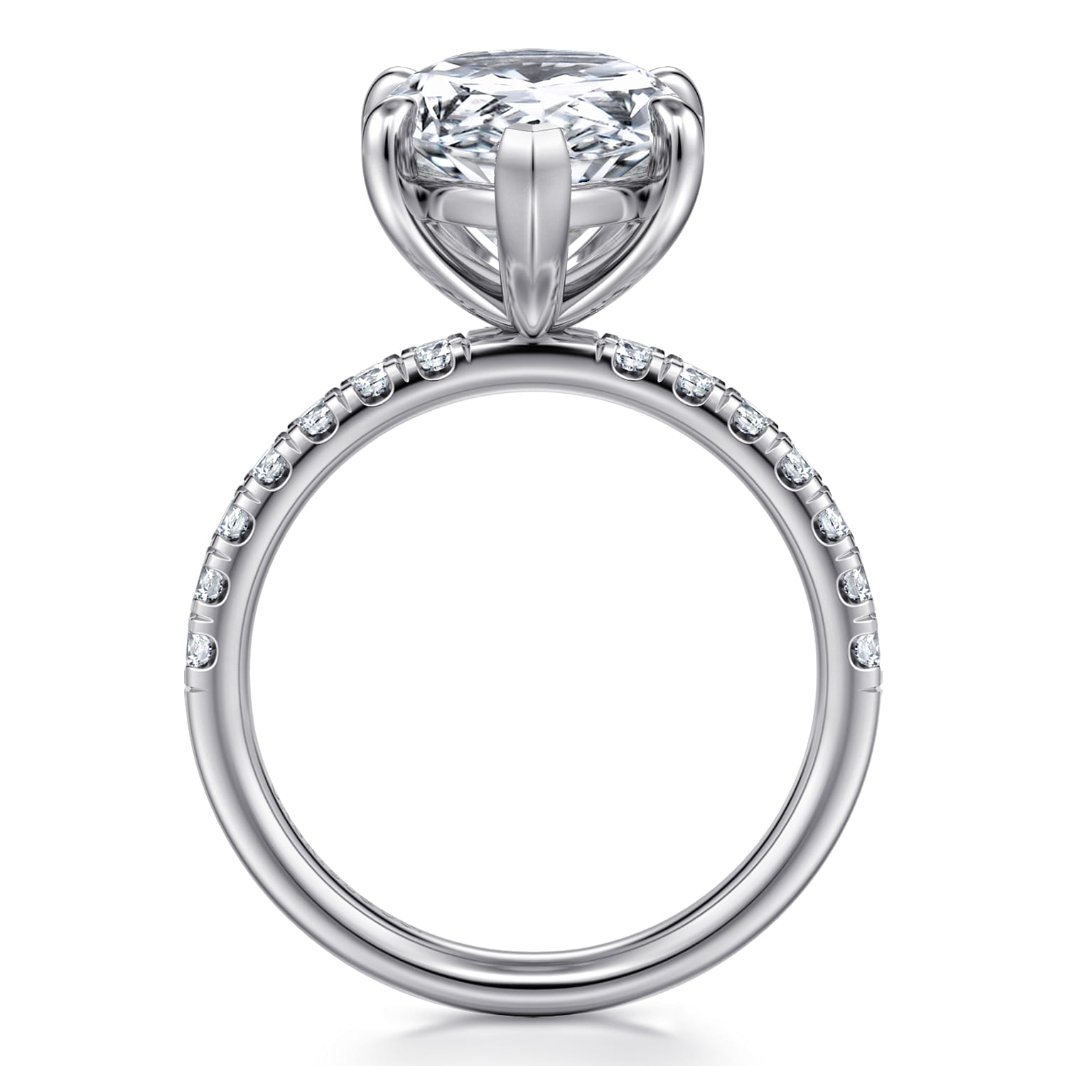 Winslow - 14K White Gold Pear Shape Diamond Engagement Ring