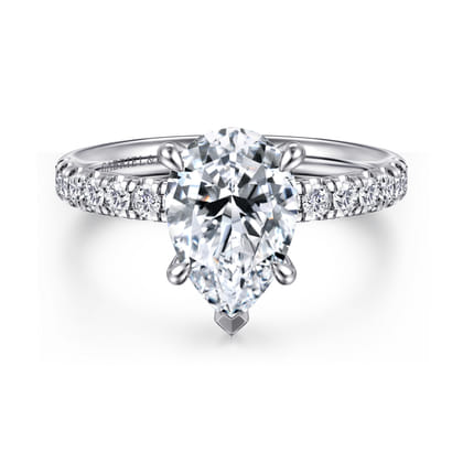 Winslow - 14K White Gold Pear Shape Diamond Engagement Ring