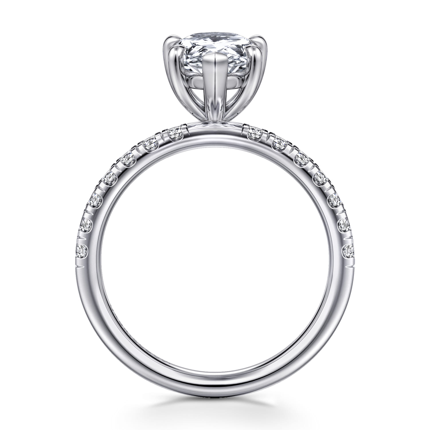 Winslow - 14K White Gold Pear Shape Diamond Engagement Ring