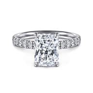 Winslow - 14K White Gold Radiant Cut Diamond Engagement Ring