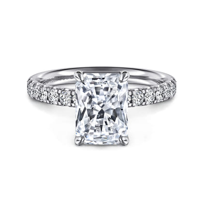 Winslow - 14K White Gold Radiant Cut Diamond Engagement Ring