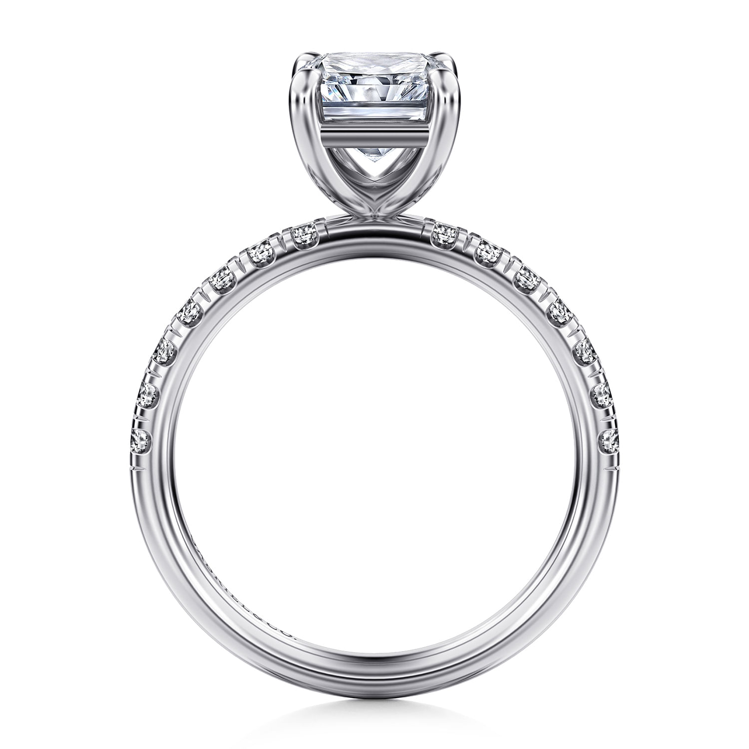Winslow - 14K White Gold Radiant Cut Diamond Engagement Ring