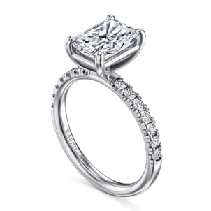 Winslow - 14K White Gold Radiant Cut Diamond Engagement Ring