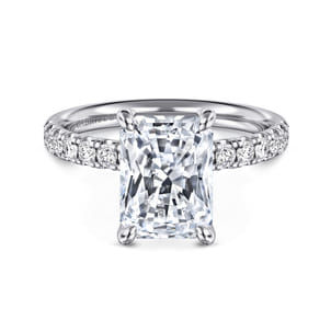 Winslow - 14K White Gold Radiant Cut Diamond Engagement Ring