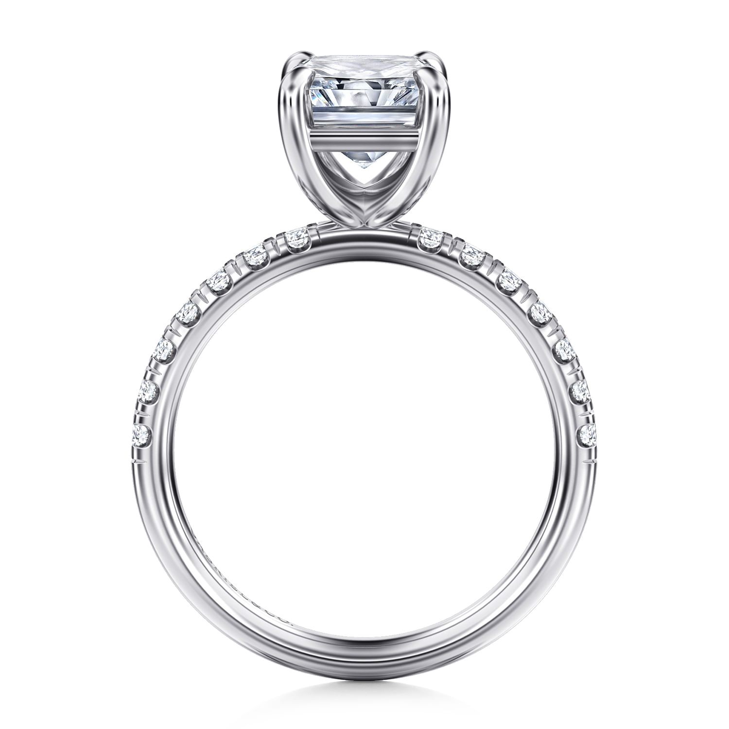 Winslow - 14K White Gold Radiant Cut Diamond Engagement Ring