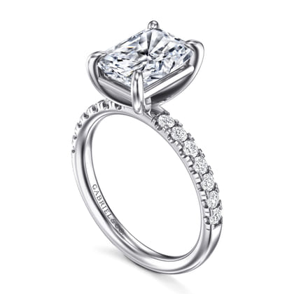 Winslow - 14K White Gold Radiant Cut Diamond Engagement Ring