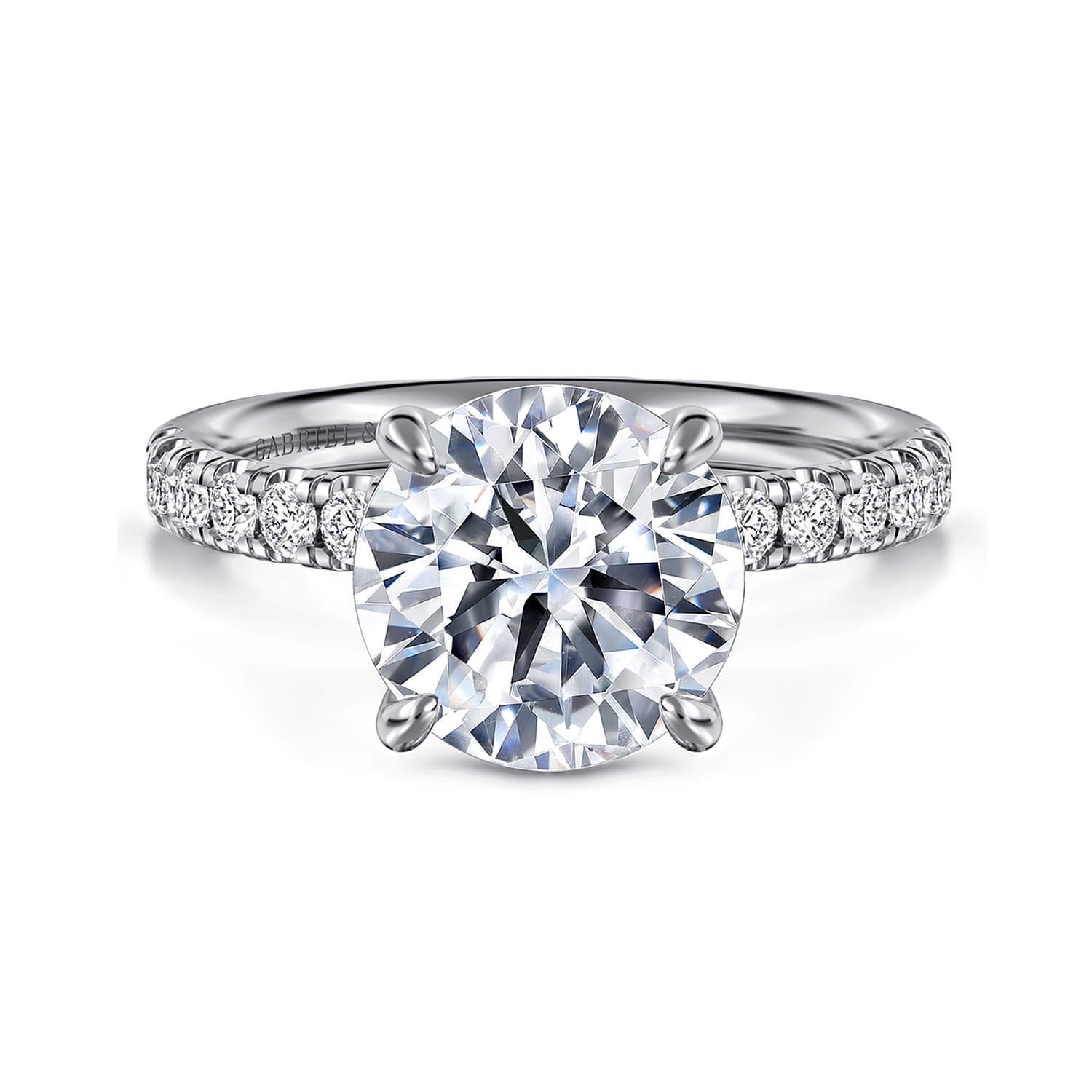Winslow - 14K White Gold Round Diamond Engagement Ring