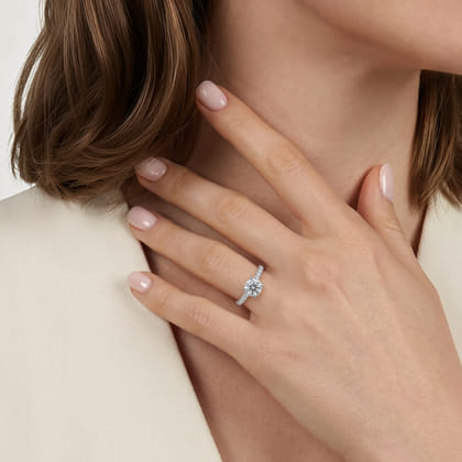 Winslow - 14K White Gold Round Diamond Engagement Ring