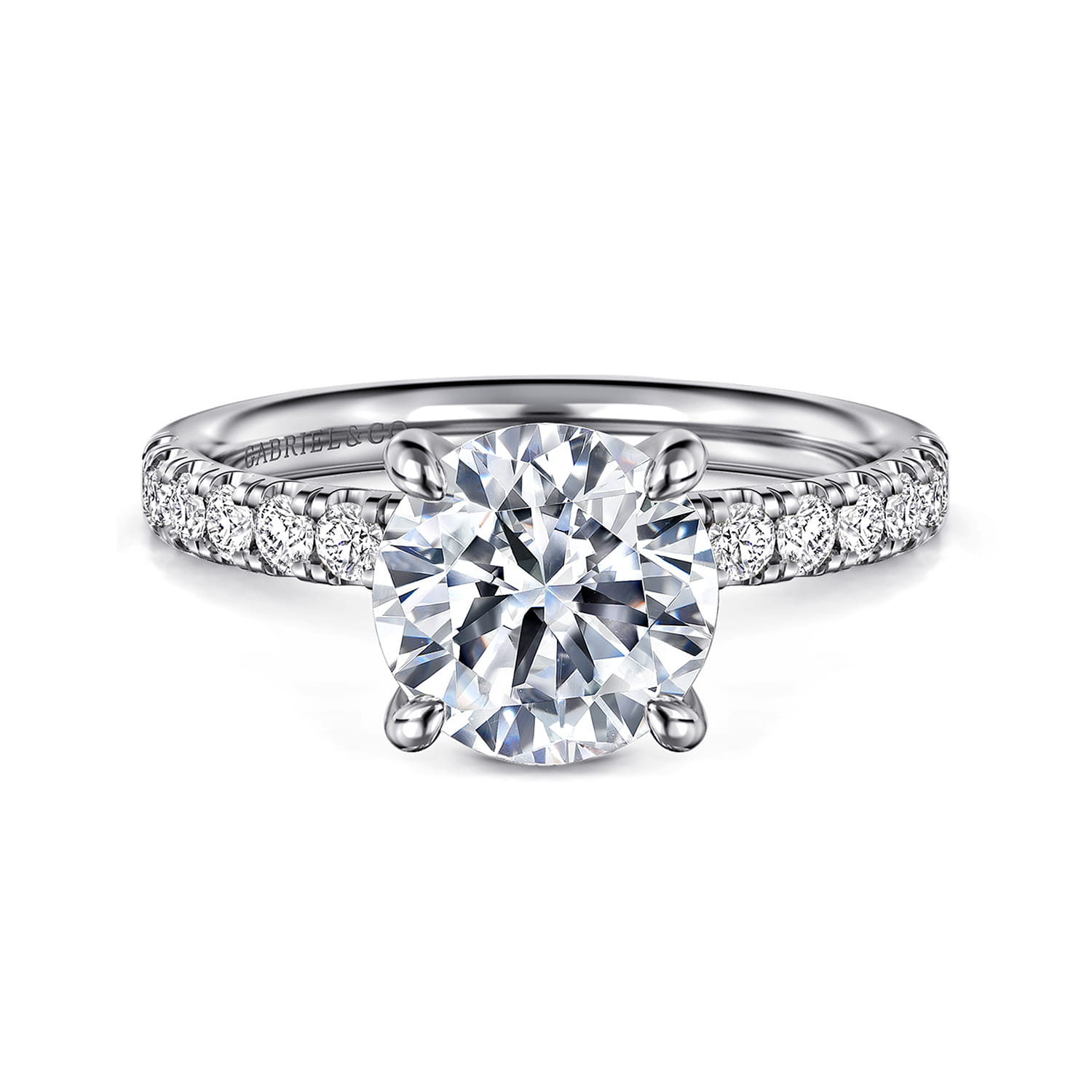 Winslow - 14K White Gold Round Diamond Engagement Ring