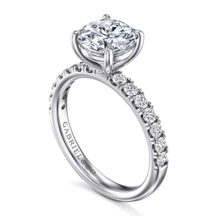Winslow - 14K White Gold Round Diamond Engagement Ring