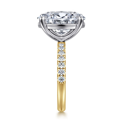 Winslow - 14K White-Yellow Gold Oval Diamond Engagement Ring