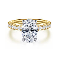 Winslow - 14K White-Yellow Gold Oval Diamond Engagement Ring