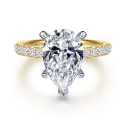 Winslow - 14K White-Yellow Gold Pear Shape Diamond Engagement Ring