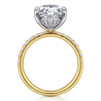 Winslow - 14K White-Yellow Gold Pear Shape Diamond Engagement Ring