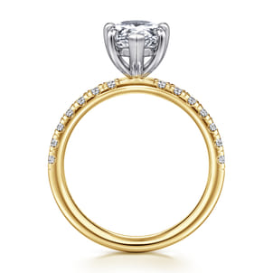 Winslow - 14K White-Yellow Gold Pear Shape Diamond Engagement Ring