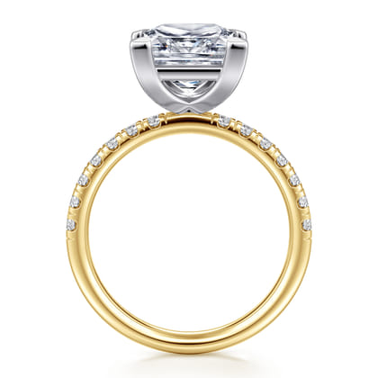 Winslow - 14K White-Yellow Gold Princess Cut Diamond Engagement Ring