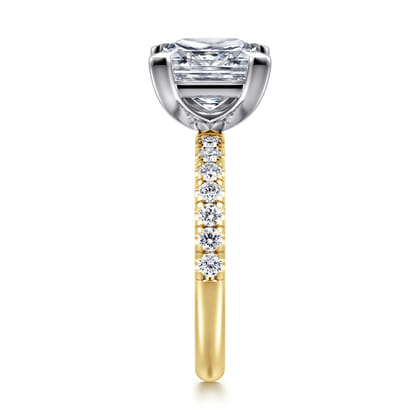 Winslow - 14K White-Yellow Gold Princess Cut Diamond Engagement Ring