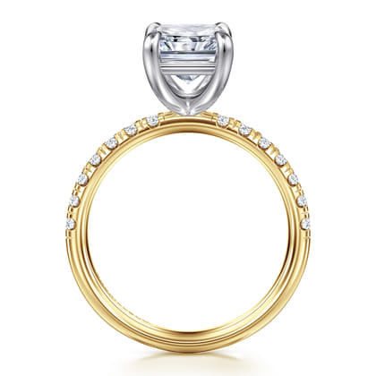 Winslow - 14K White-Yellow Gold Radiant Cut Diamond Engagement Ring
