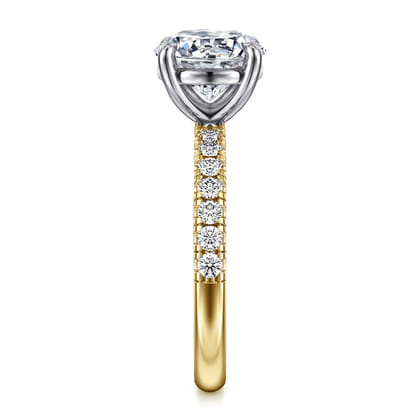 Winslow - 14K White-Yellow Gold Round Diamond Engagement Ring