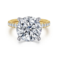 Winslow - 14K White-Yellow Gold Round Diamond Engagement Ring