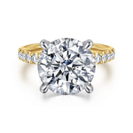 Winslow - 14K White-Yellow Gold Round Diamond Engagement Ring