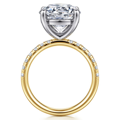 Winslow - 14K White-Yellow Gold Round Diamond Engagement Ring