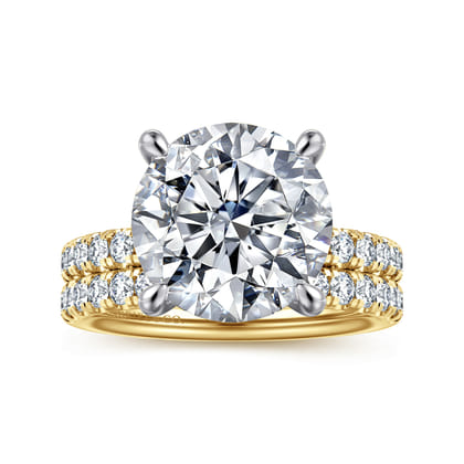 Winslow - 14K White-Yellow Gold Round Diamond Engagement Ring
