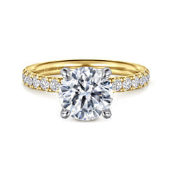 Winslow - 14K White-Yellow Gold Round Diamond Engagement Ring