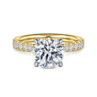 Winslow - 14K White-Yellow Gold Round Diamond Engagement Ring