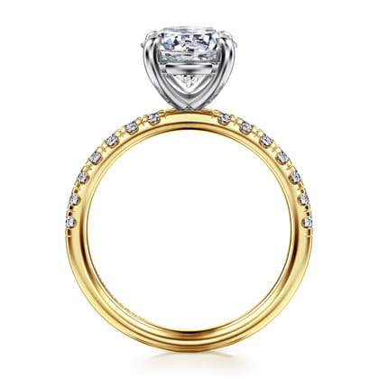 Winslow - 14K White-Yellow Gold Round Diamond Engagement Ring