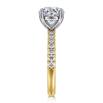 Winslow - 14K White-Yellow Gold Round Diamond Engagement Ring