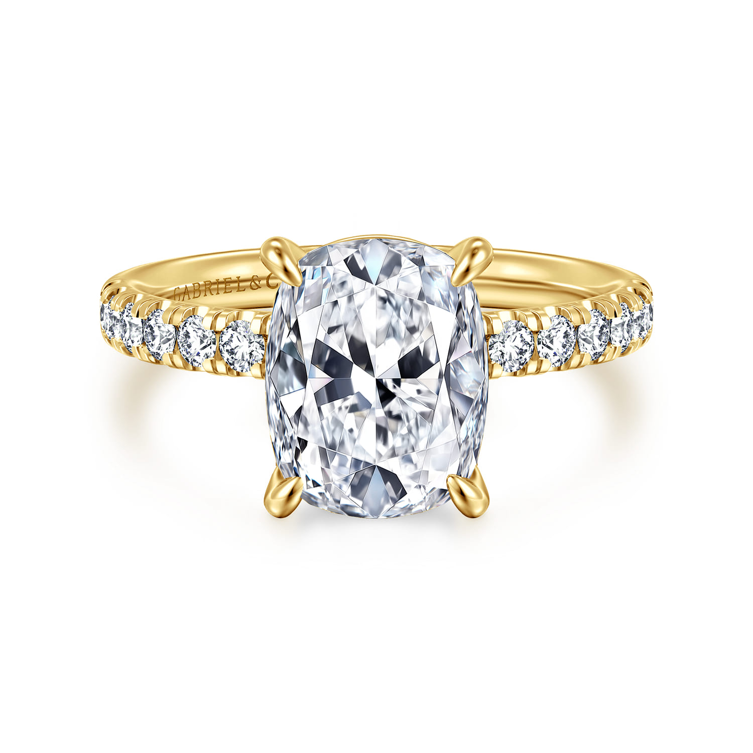 Winslow - 14K Yellow Gold Elongated Cushion Diamond Engagement Ring