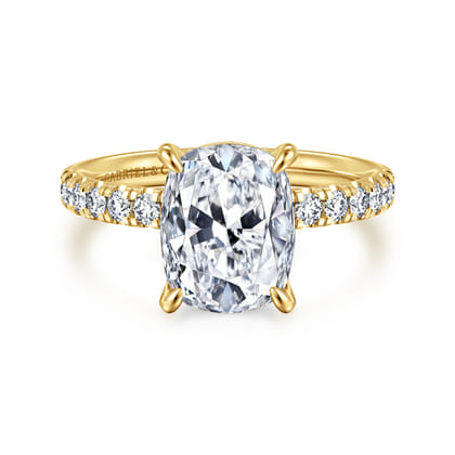 Winslow - 14K Yellow Gold Elongated Cushion Diamond Engagement Ring