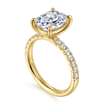 Winslow - 14K Yellow Gold Elongated Cushion Diamond Engagement Ring