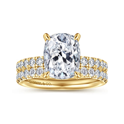 Winslow - 14K Yellow Gold Elongated Cushion Diamond Engagement Ring