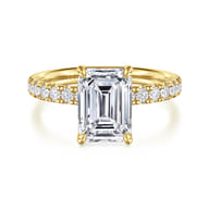 Winslow - 14K Yellow Gold Emerald Cut Diamond Engagement Ring