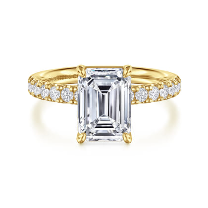 Winslow - 14K Yellow Gold Emerald Cut Diamond Engagement Ring