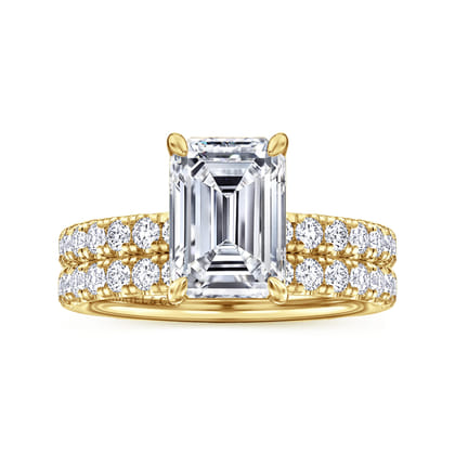 Winslow - 14K Yellow Gold Emerald Cut Diamond Engagement Ring