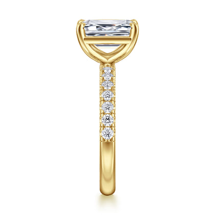 Winslow - 14K Yellow Gold Emerald Cut Diamond Engagement Ring