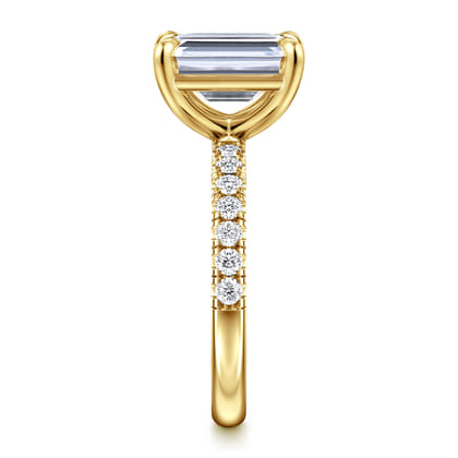 Winslow - 14K Yellow Gold Emerald Cut Diamond Engagement Ring