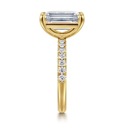 Winslow - 14K Yellow Gold Emerald Cut Diamond Engagement Ring