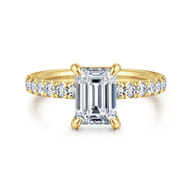 Winslow - 14K Yellow Gold Emerald Cut Diamond Engagement Ring