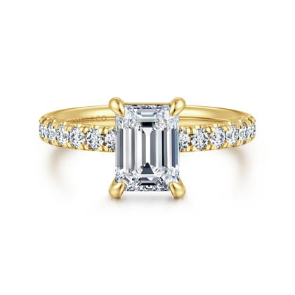 Winslow - 14K Yellow Gold Emerald Cut Diamond Engagement Ring
