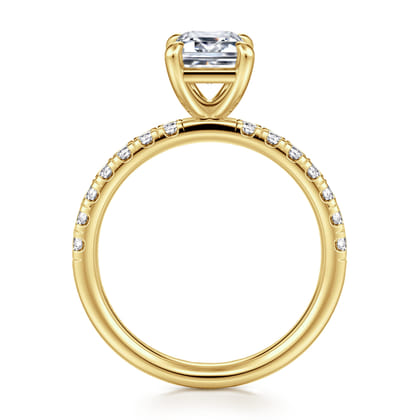 Winslow - 14K Yellow Gold Emerald Cut Diamond Engagement Ring
