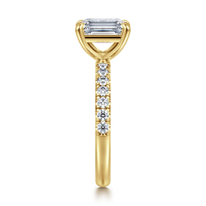 Winslow - 14K Yellow Gold Emerald Cut Diamond Engagement Ring